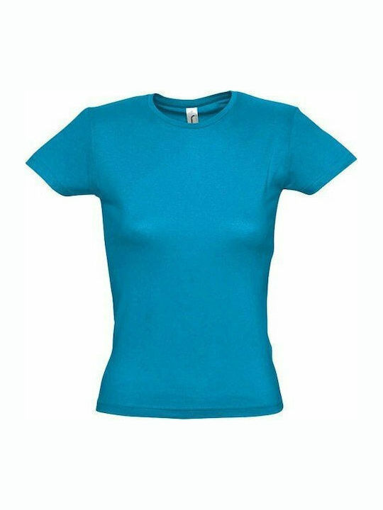 Sol's Miss Women's Short Sleeve Promotional T-Shirt Aqua 11386-321