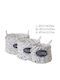Marhome Set of Decorative Baskets Straw with Handles White 3pcs
