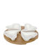 Cryspo Trio Porcelain Dessert Divided Serving Tray with 4 Slots Lotos White