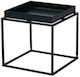 Square Side Table Black L40xW40xH41cm