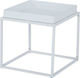 Square Side Table White L40xW40xH41cm