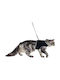 Trixie Cat Harness with Guide Ανακλαστικό Μαλακό Γιλέκο Σαμαράκι με Οδηγό 36 έως 54cm Black