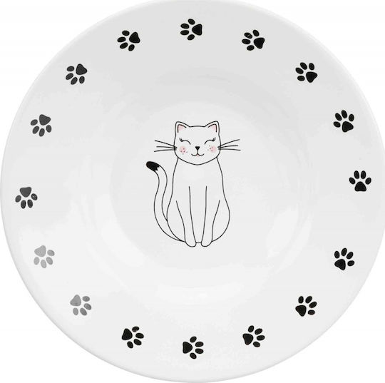 Trixie Ceramic Керамика Плоча Храна & Вода за Куче & Котка 200мл 15см в Бял Цвят