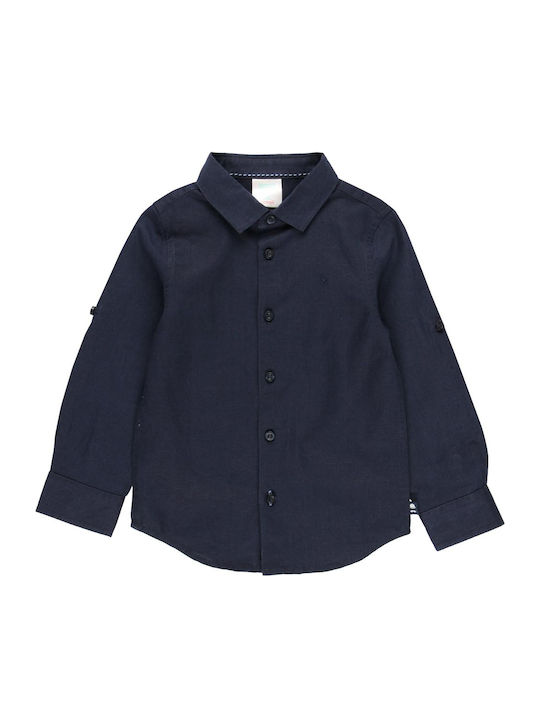 Boboli Kids One Color Shirt Navy Blue