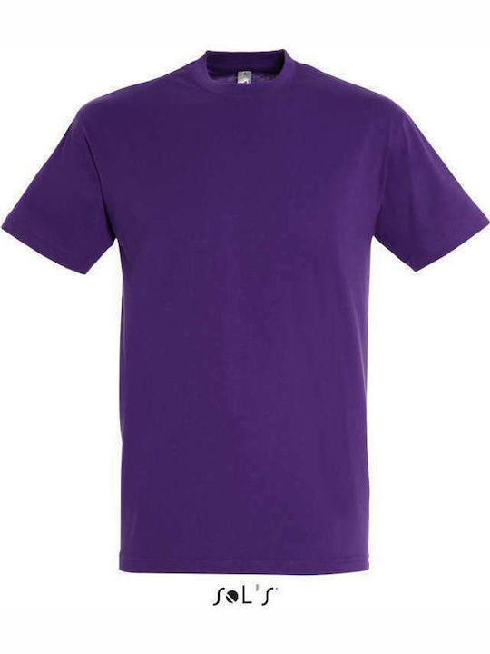 Sol's Regent Ανδρικό Διαφημιστικό T-shirt Κοντομάνικο Dark Purple