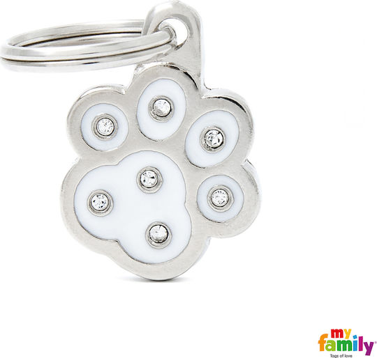My Family Chic Paw Hundemarke Pfote Weiß Metall null