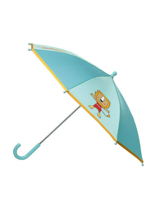Sigikid Kinder Regenschirm Gebogener Handgriff Türkis mit Durchmesser 75cm.