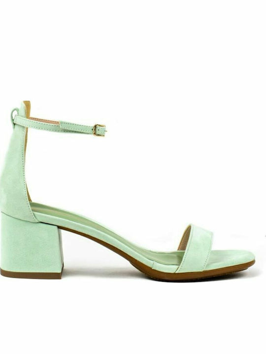 Suede Sandalen Grün