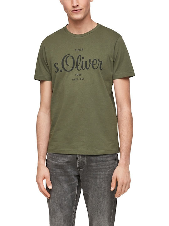 S.Oliver Men's Short Sleeve T-shirt Green 20574...