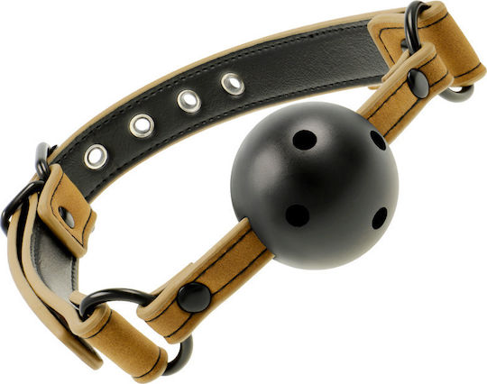 Fetish Submissive Breathable Ball Gag Cagulă în Culoare Maro
