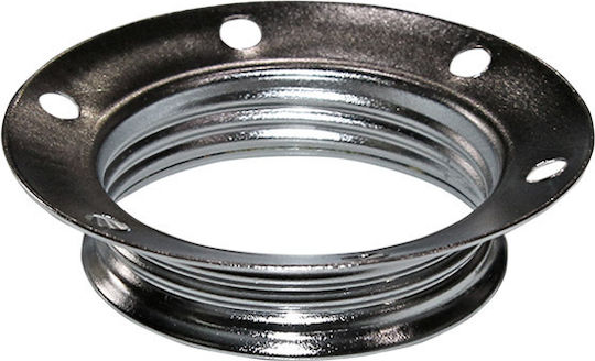 Adeleq Replacement Washer for Lighting Fixtures Metal E27 Socket Ring Silver 16-4299