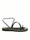 Ragazza Women's Flat Sandals Anatomic in Black Color