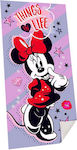 Kinder-Strandtuch Rosa Minnie 140x70cm 42-2275