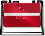 Izzy Panini Botanica IZ-2005 223656 Sandwich Maker pentru for 2 Sandwiches Sandvișuri 800W Roșie