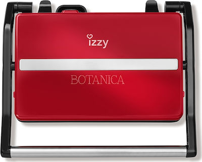 Izzy Panini Botanica IZ-2005 Τοστιέρα για 2 Τοστ 800W Κόκκινη