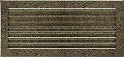 Kratki 37CZ/Fresh Ορθογώνια Περσίδα Τζακιού 37x17cm Χρυσή