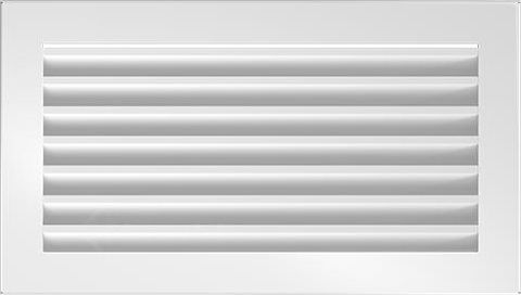 Kratki Rectangular Fireplace Air Shutter White 30x17cm