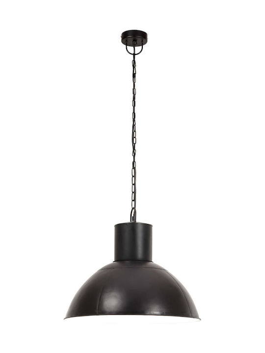 vidaXL Pendant Light Single-Light Bell for Socket E27 Black