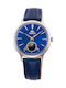 Orient Sun & Moon Uhr mit Blau Lederarmband