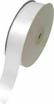 Justnote Ribbon Satin 39167 In White Colour Κορδέλα Σατέν Λευκή 23m x 2.5cm 25mm 23m 1pcs