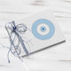 Parisis Handmade Baptism Guest Book Blue Eye Made of Cardboard ZBE425