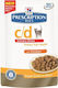 Hill's PD Feline c/d Urinary Stress Υγρή Τροφή για Ενήλικες Γάτες σε Φακελάκι με Κοτόπουλο 12x85gr