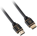 GoGEN HDMI 2.0 împletitură Cablu HDMI de sex masculin - HDMI de sex masculin 1m Negru