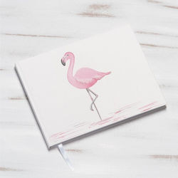 Parisis Handgefertigtes Gästebuch Flamingo Rosa aus Pappe