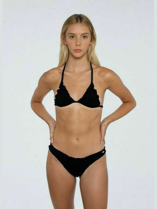 Pepe Jeans Triangle Bikini Top Black