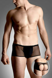 Softline 4493 Men's Shorts Boxeri Sexy pentru bărbați Negru