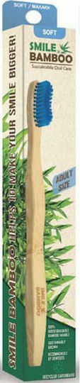 Smile Bamboo Adult Toothbrush Zahnbürste Weich Blau