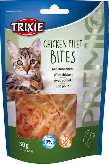 Trixie Chicken Filet Bites Snack Treats with Chicken Chicken Filet Bites for Adult Cats 50gr 42701