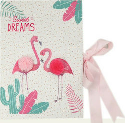 Faitakis Pack Handgefertigtes Taufgästebuch Flamingo Rosa aus Pappe