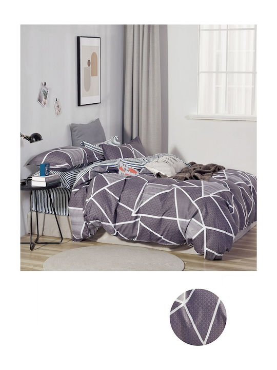 Mc Decor 2132 Σετ Σεντόνια Υπέρδιπλα 240x270εκ. Μωβ (4τμχ)