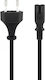 Goobay Euro - IEC C7 Cable 1.5m Μαύρο 50084