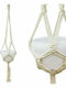 Marhome Pot White 15x12x100cm With Rope