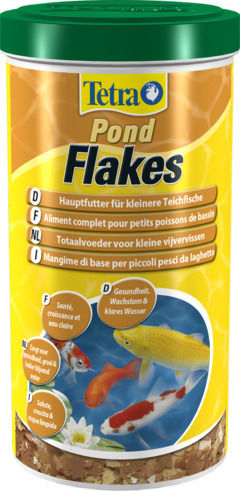 Tetra Pond Flakes Freshwater Fish Food Flakes 1000ml 180gr