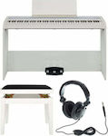 Korg Ηλεκτρικό Stage Πιάνο B2 Set με 88 Βαρυκεντρισμένα Πλήκτρα Ενσωματωμένα Ηχεία και Σύνδεση με Ακουστικά White