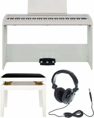 Korg Ηλεκτρικό Stage Πιάνο B2 Set με 88 Βαρυκεντρισμένα Πλήκτρα Ενσωματωμένα Ηχεία και Σύνδεση με Ακουστικά White