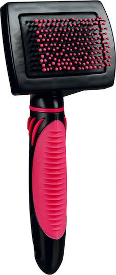 Trixie Brush for Short-Haired Dogs for Coat Grooming Red
