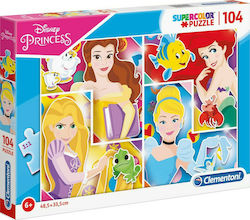 Puzzle pentru Copii Disney Princesses Supercolor pentru 6++ Ani 104buc Clementoni