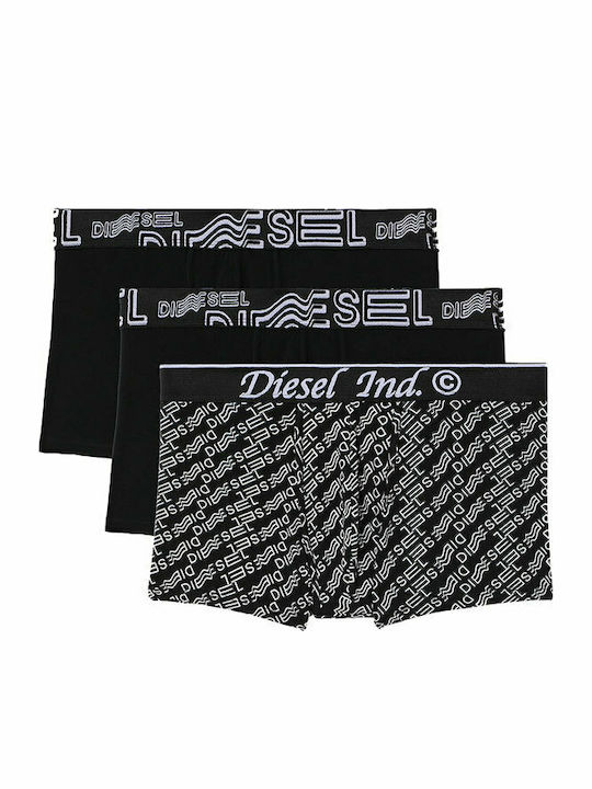 Diesel Boxeri pentru bărbați Negre cu modele 3Pachet