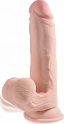 King Cock Triple Density Ρεαλιστικό Dildo με Όρχεις και Βεντούζα Light 23cm