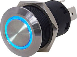 Eval Διακόπτης Αδιάβροχος On-Off 12V 20A Led Μπλε