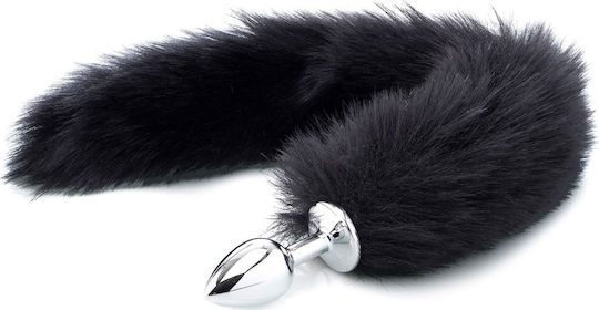 Zenn Deluxe Fluffy Fox Plug Πρωκτική Σφήνα Μαύρη 6.5cm