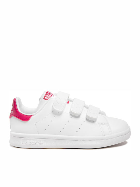 Adidas Παιδικά Sneakers Originals Stan Smith Cf με Σκρατς Cloud White / Cloud White / Bold Pink