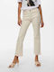 Only Women's Jean Trousers Flared Mid Rise Ecru