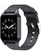 Lemfo T96 Smartwatch με Παλμογράφο (Μαύρο)