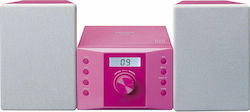 Lenco Sound System 2 MC-013 MC-013P 4W with CD Player and WiFi Pink