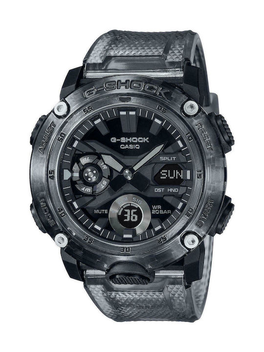 Casio G-Shock Analog/Digital Watch Chronograph Battery with Black Rubber Strap